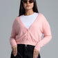 Women’s Acrylic Wool Cardigan - Pink