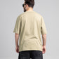 Men Boxy Fit Cotton T-Shirt - Grey Green