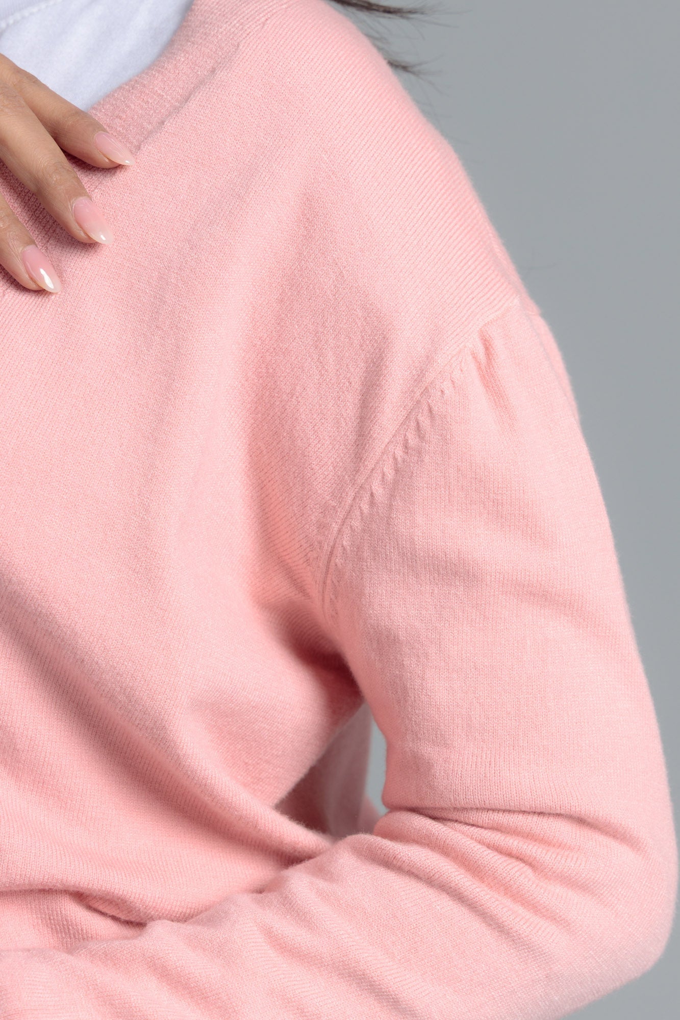 Women’s Acrylic Wool Cardigan - Pink