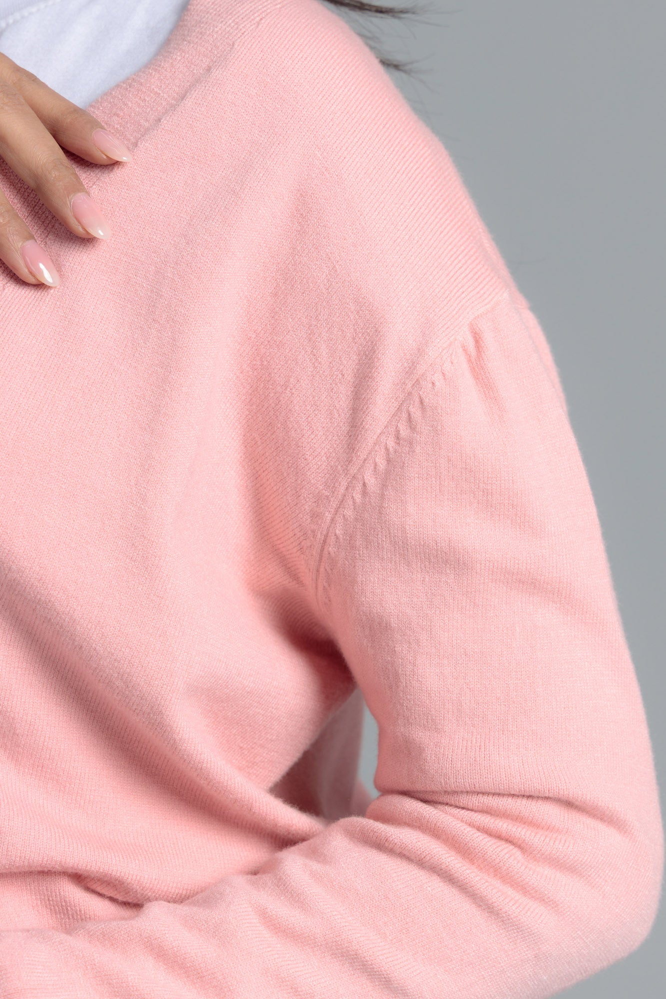 Women’s Acrylic Wool Cardigan - Pink