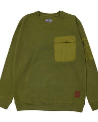 Men Regular Fit Sweatshirt – Olive Green