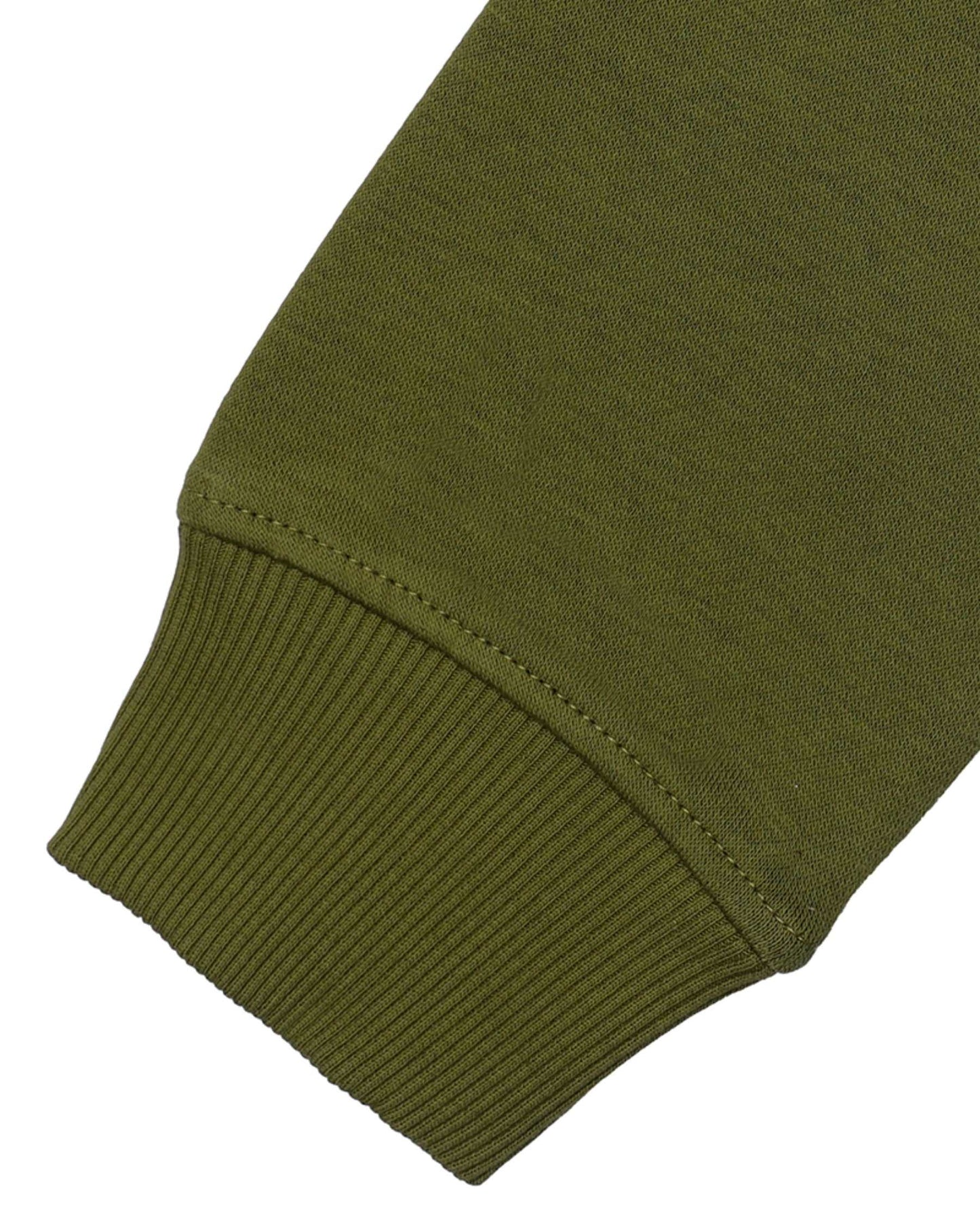 Men Regular Fit Sweatshirt – Olive Green - Harwage