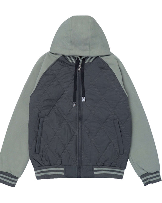 Men Regular Fit Parachute Jacket – Grey - Harwage