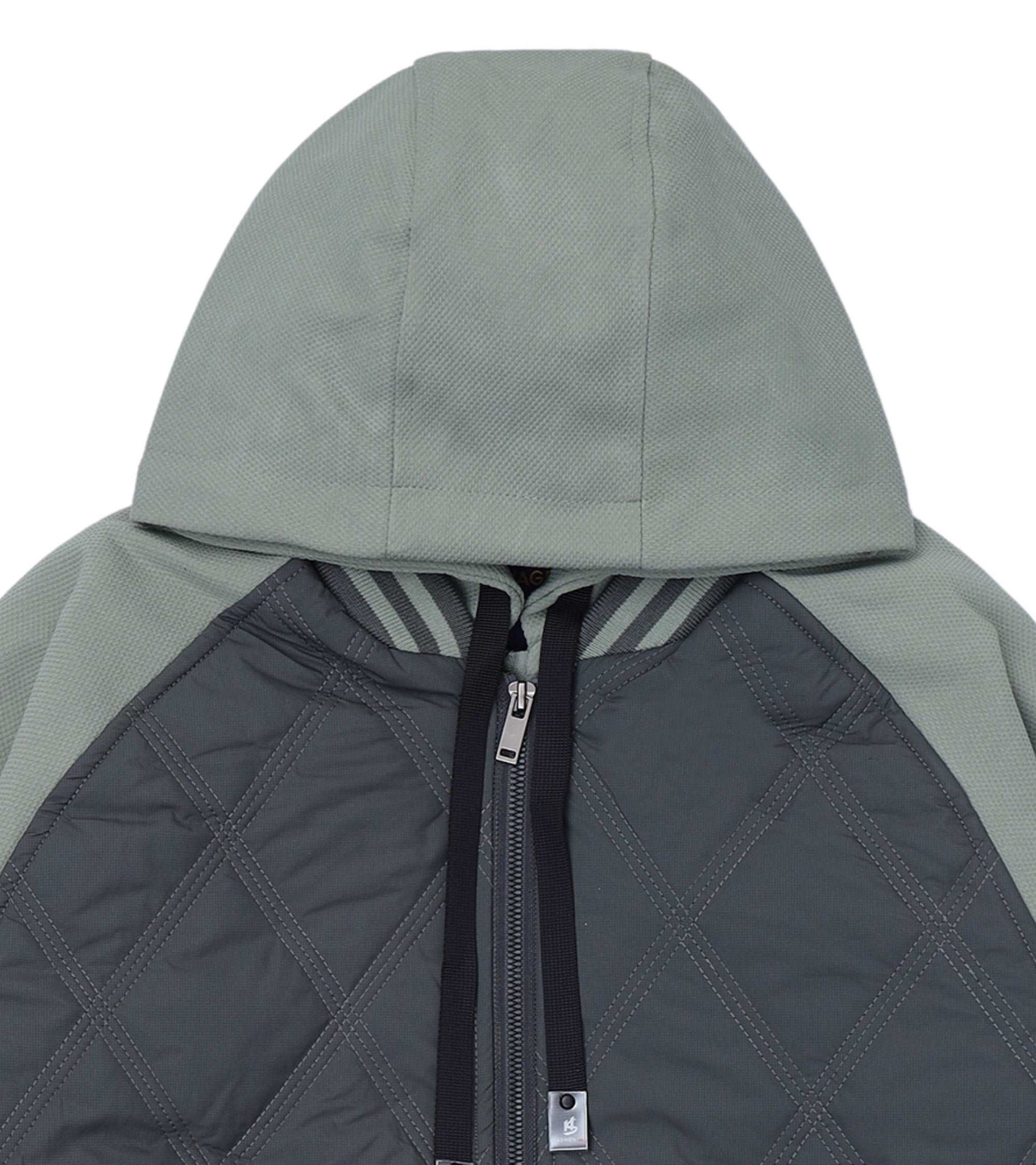 Men Regular Fit Parachute Jacket – Grey - Harwage