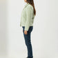 Women Rabbit Wool Coat - Sea Green - Harwage