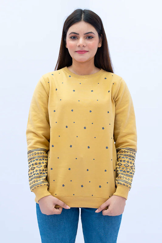 Women Sweatshirt Regular Fit - Beige