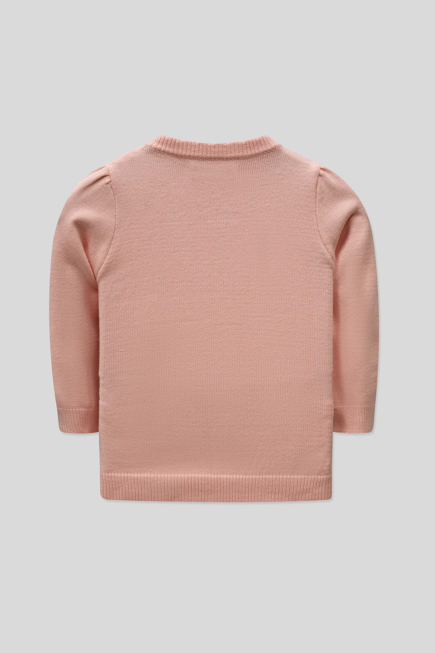 Little Girls’ Wool Jersey Frock - Blush