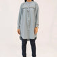 Women Tunic Dress Shirt - Carrot Blue