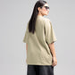 Women Boxy Fit Cotton T-Shirt - Grey Green