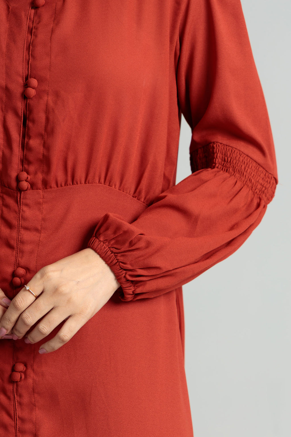 Women’s Georgette Maxi Dress - Rust