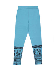 Women Printed Leggings – Bright Sky Blue