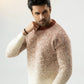Men Tie-Dye Rabbit Wool Jersey – Beige - Harwage