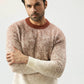 Men Tie-Dye Rabbit Wool Jersey – Beige - Harwage