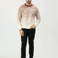 Men Tie-Dye Rabbit Wool Jersey – Beige - Harwage