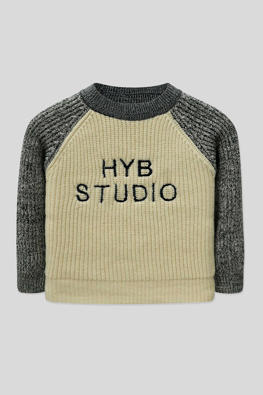 Little Boys’ R-Neck Wool Cardigan - Grey