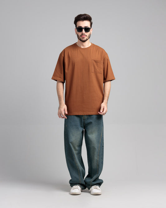 Men Boxy Fit Cotton T-Shirt - Monk Robe