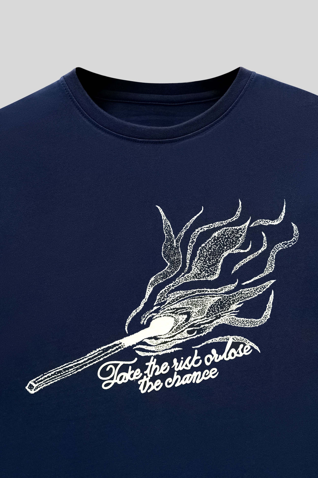 Men Boxy Fit Cotton T-Shirt - Navy