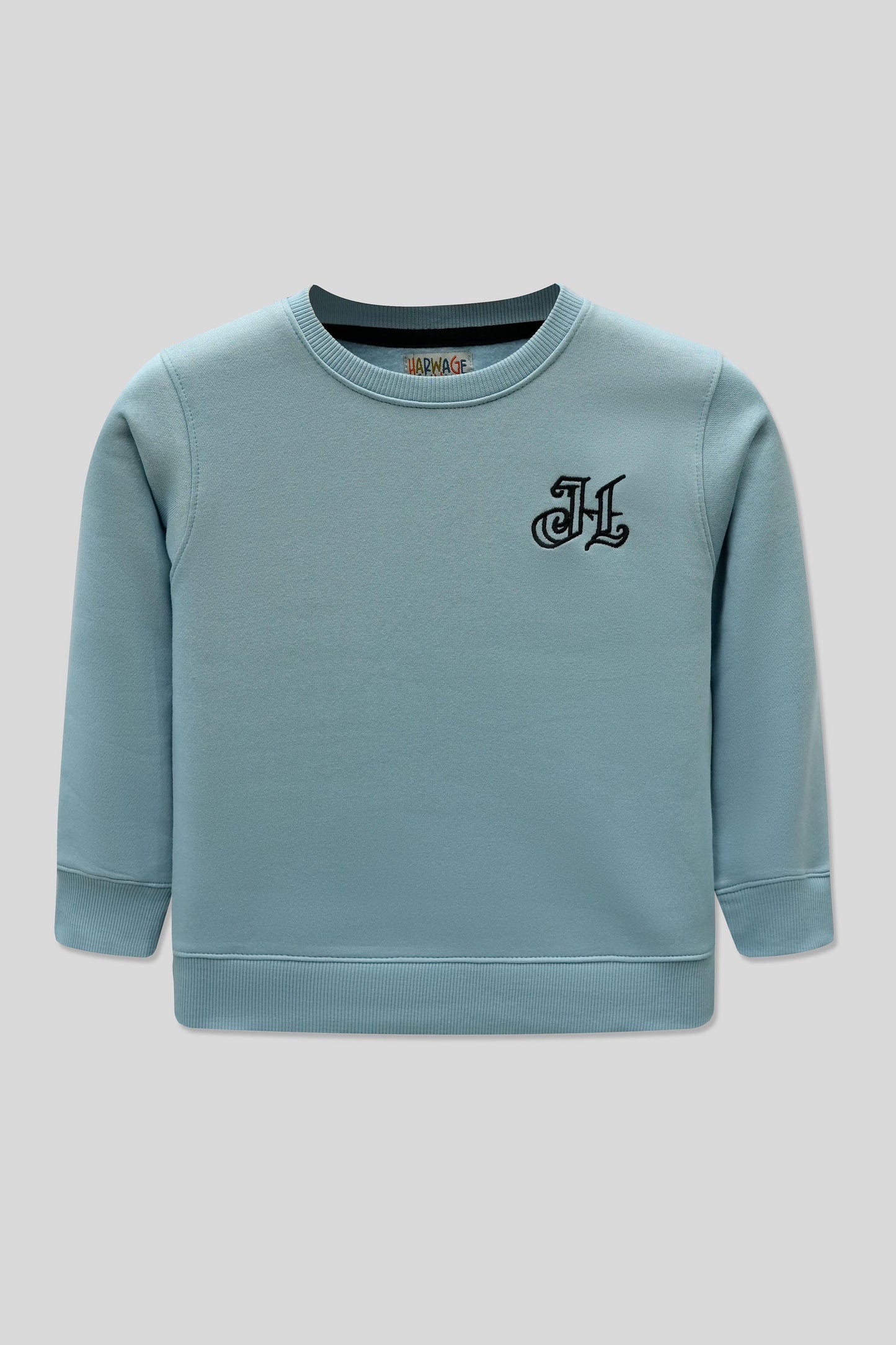 Little Boys’ Screen Print Sweatshirt - Aqua Splash