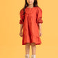 Little Girls Frock - Dusty Orange