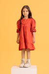 Little Girls Frock - Dusty Orange
