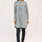 Women Tunic Dress Shirt - Carrot Blue
