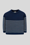 Junior Boys’ R-Neck Wool Cardigan - Navy