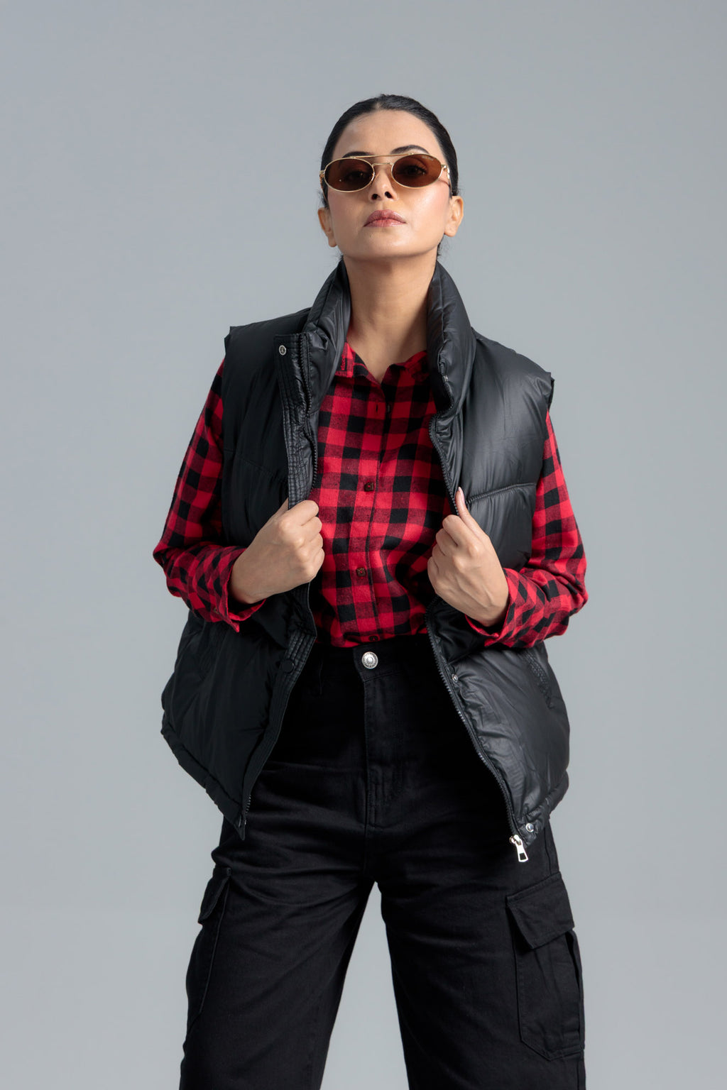 Women’s Parachute Puffer Jacket - Black