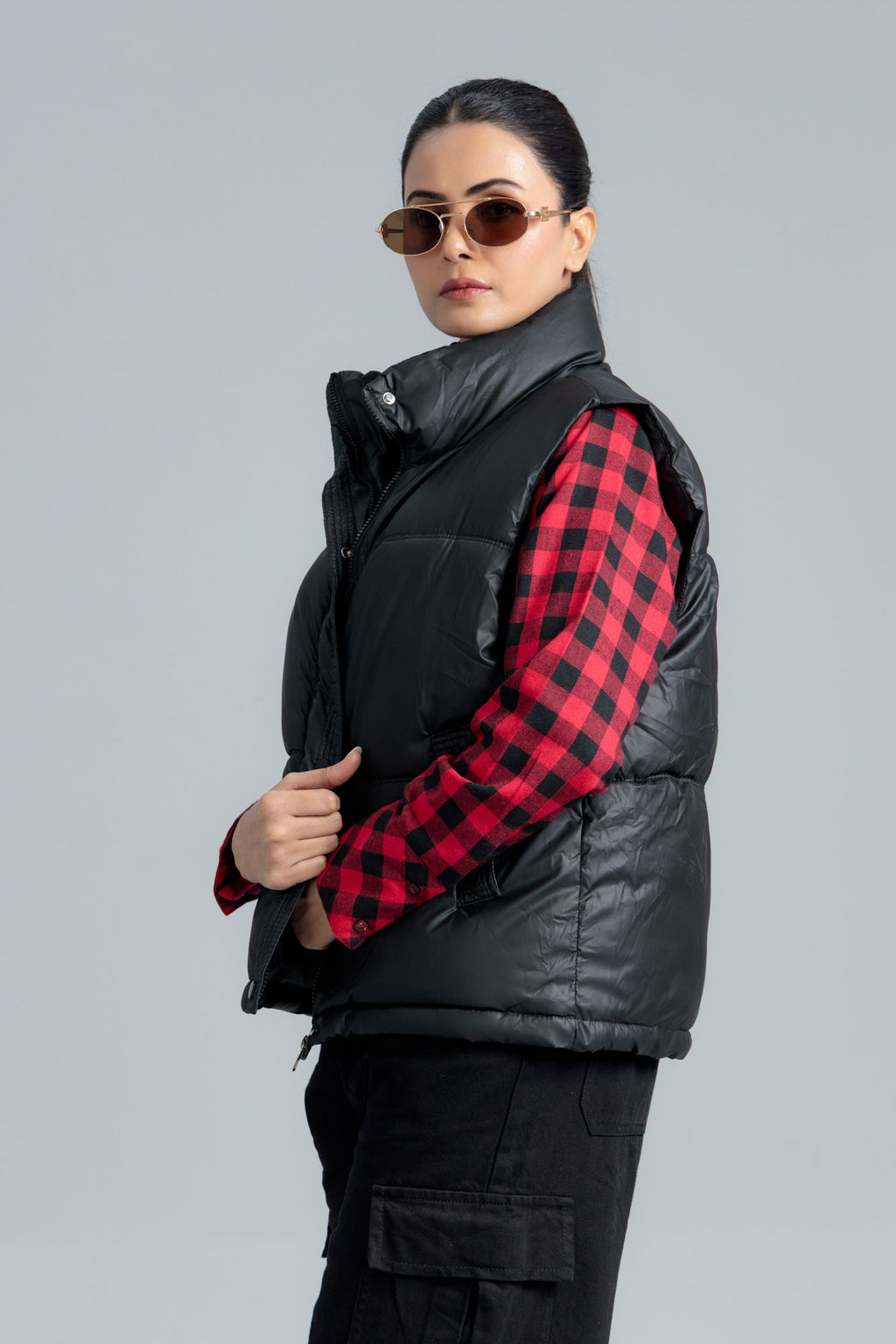 Women’s Parachute Puffer Jacket - Black