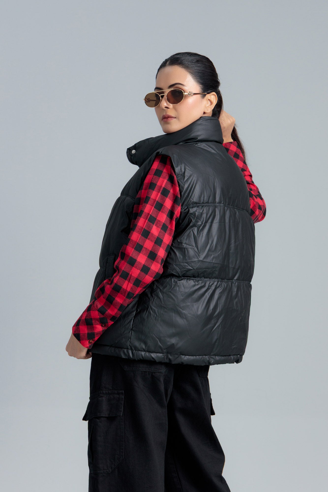 Women’s Parachute Puffer Jacket - Black