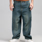 Men Skater Fit Cut & Sewn Denim Jeans - Vintage Blue