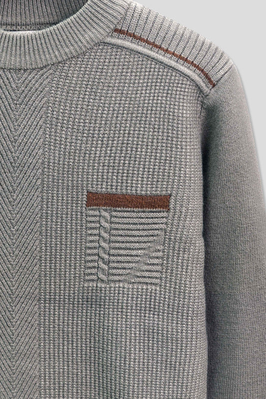 Men Crew Neck Jersey - Dark Grey