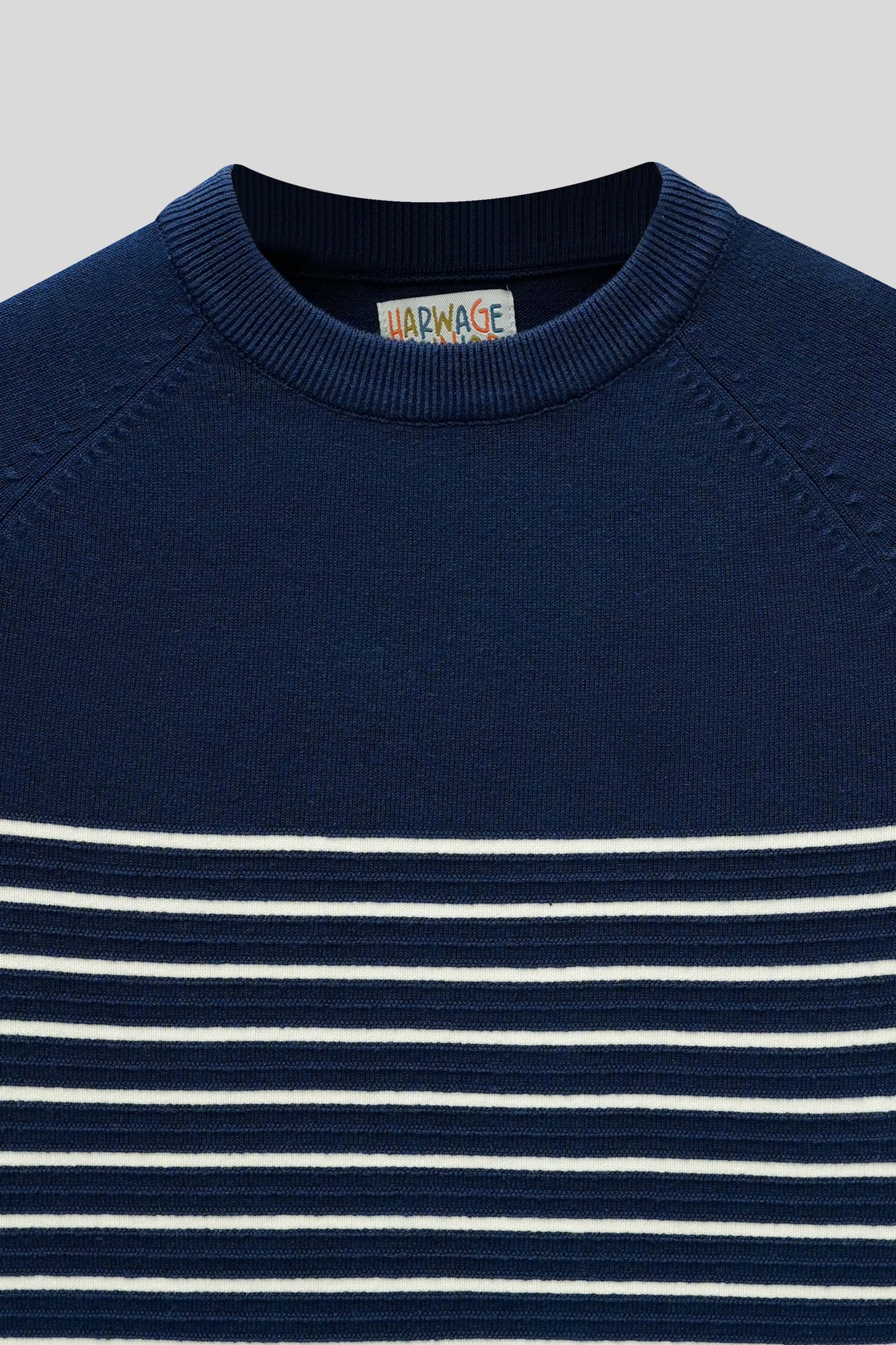 Junior Boys’ R-Neck Wool Cardigan - Navy