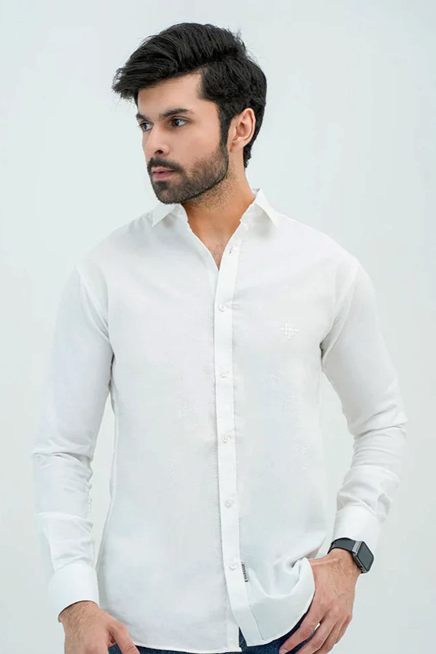 Men Basic Oxford Shirt - White