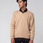 Men’s V-Neck Cardigan - Beige