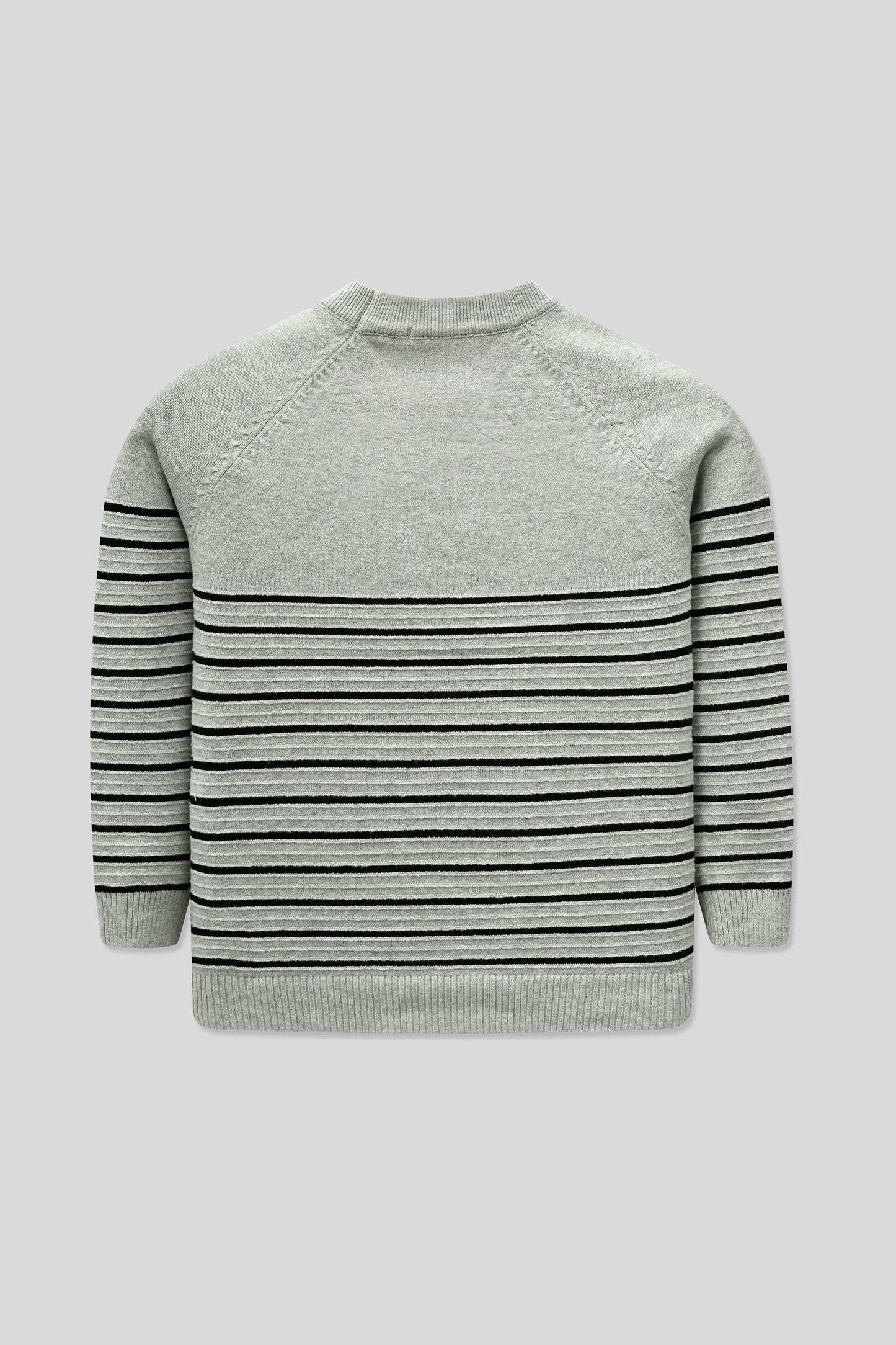 Junior Boys’ R-Neck Wool Cardigan - Grey