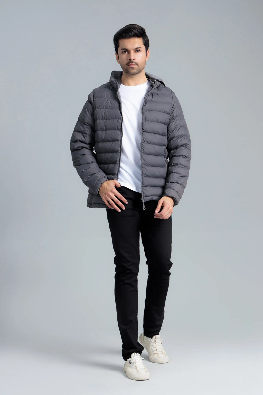 Men’s Parachute Puffer Jacket - Grey