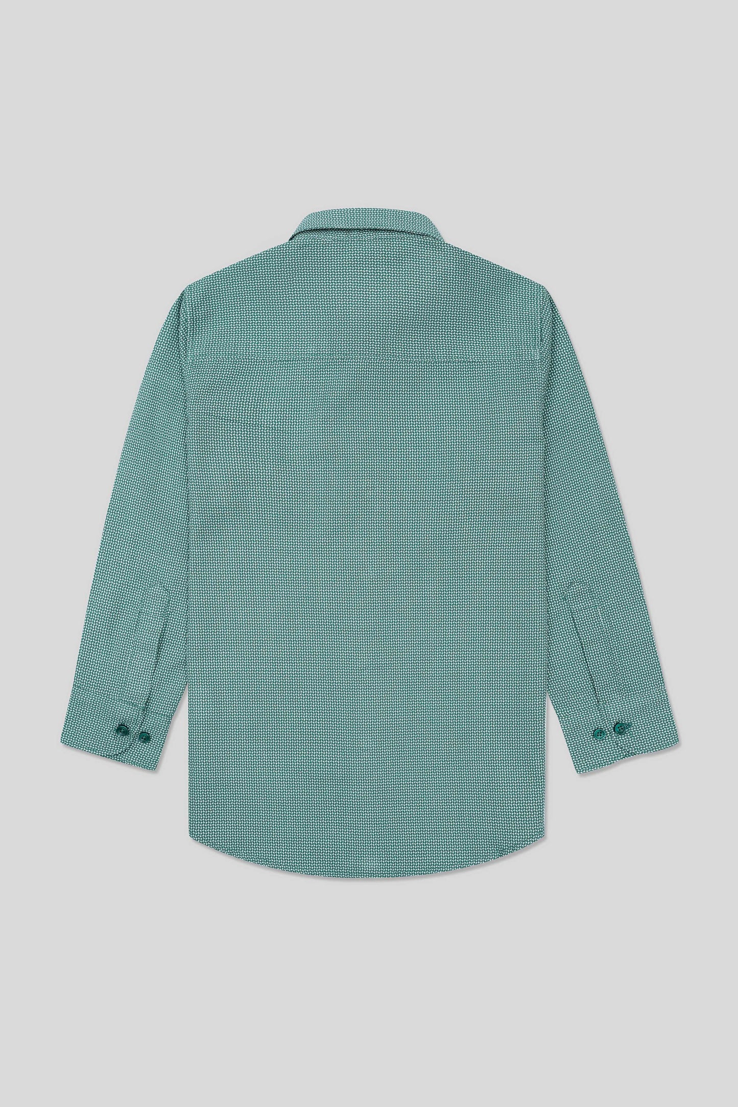 Boys Full Sleeves Casual Shirt - Green
