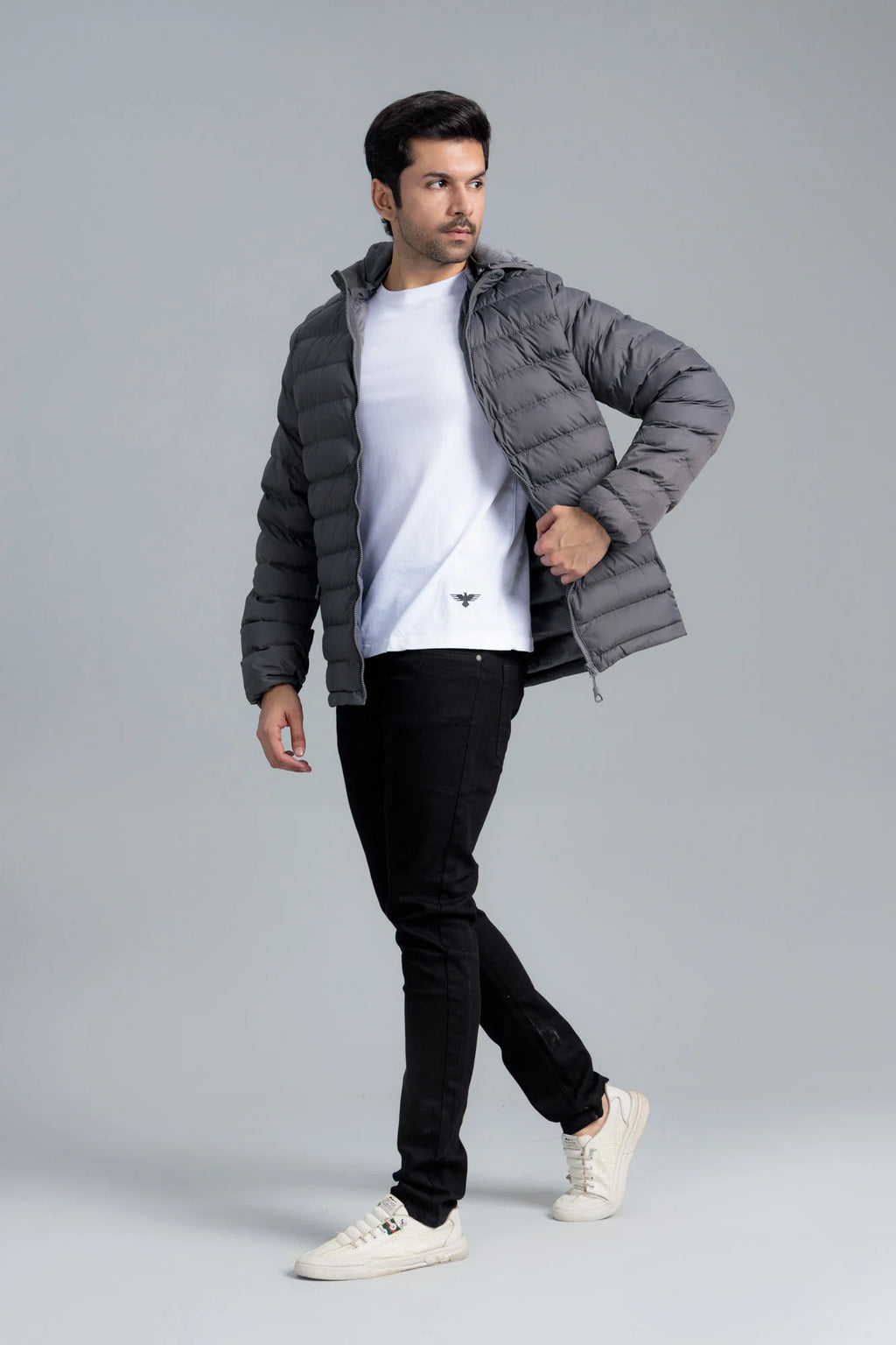 Men’s Parachute Puffer Jacket - Grey