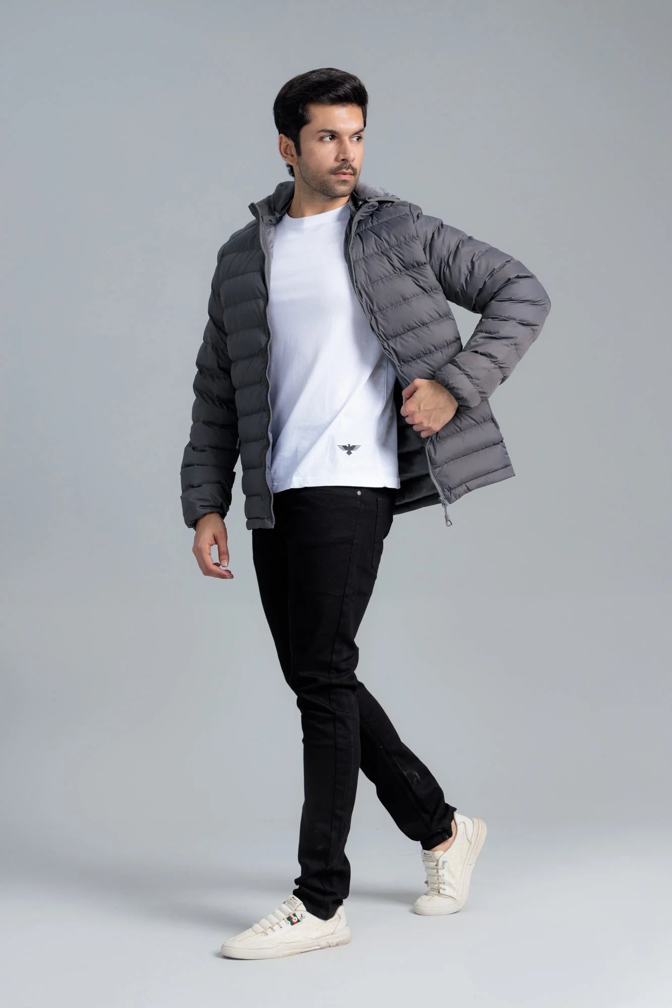 Men’s Parachute Puffer Jacket - Grey