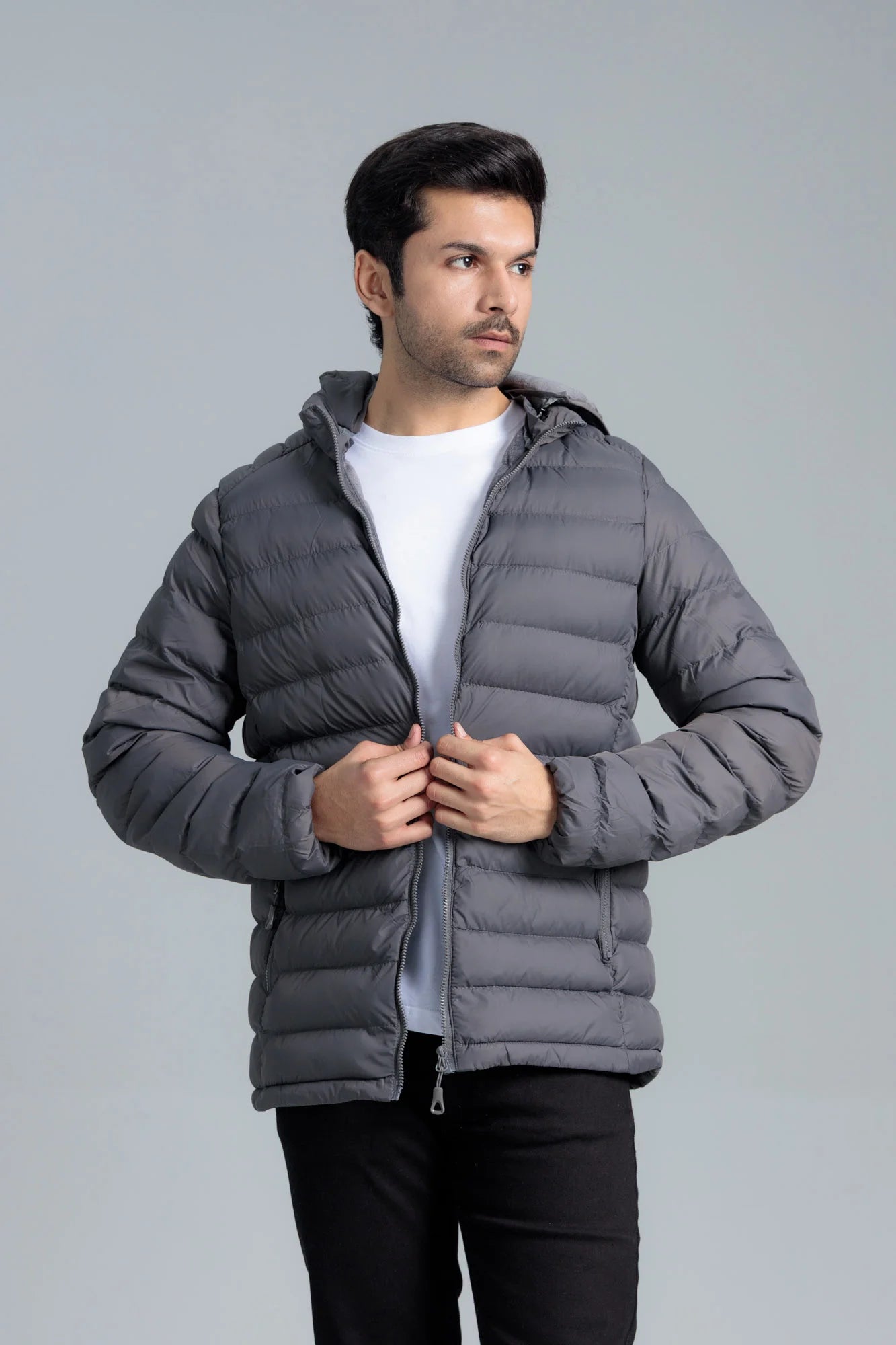 Men’s Parachute Puffer Jacket - Grey