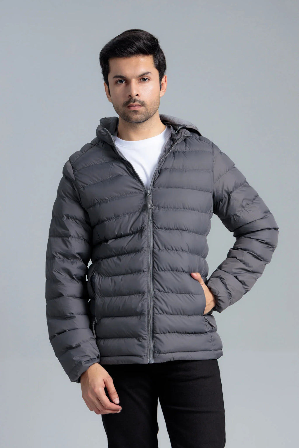 Men’s Parachute Puffer Jacket - Grey