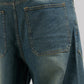 Men Skater Fit Cut & Sewn Denim Jeans - Vintage Blue