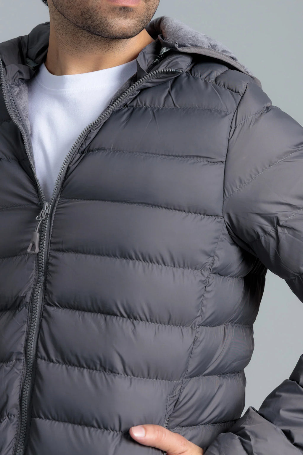 Men’s Parachute Puffer Jacket - Grey