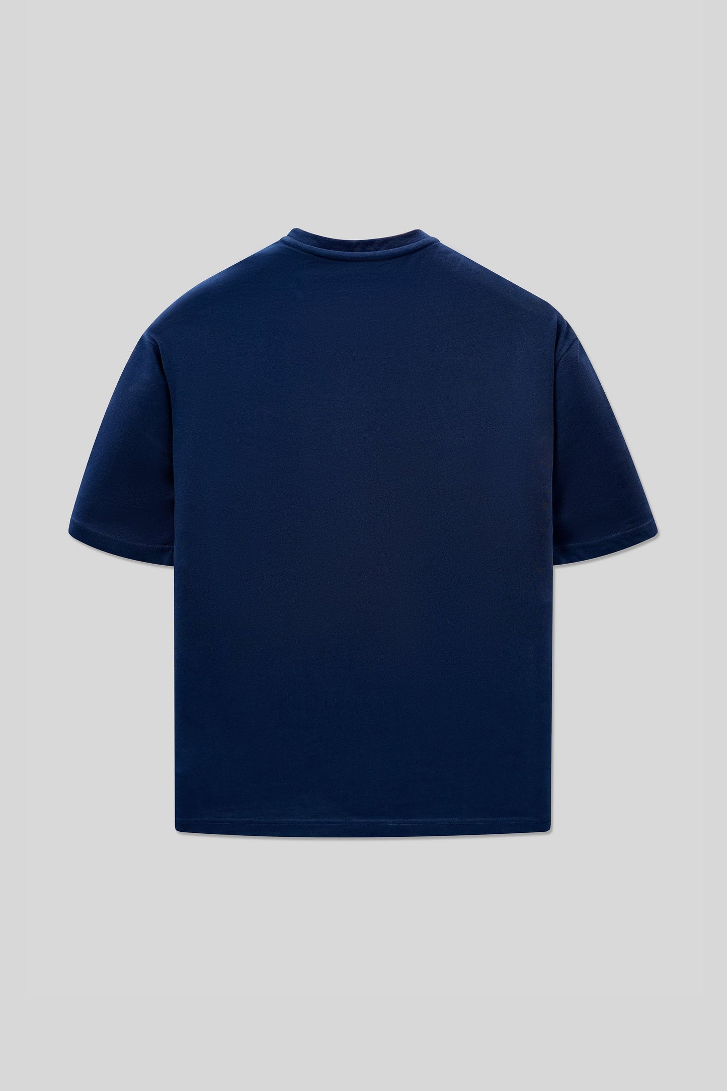 Men Boxy Fit Cotton T-Shirt - Navy