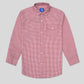 Boys’ Full Sleeves Casual Shirt - Red & White