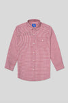 Boys’ Full Sleeves Casual Shirt - Red & White