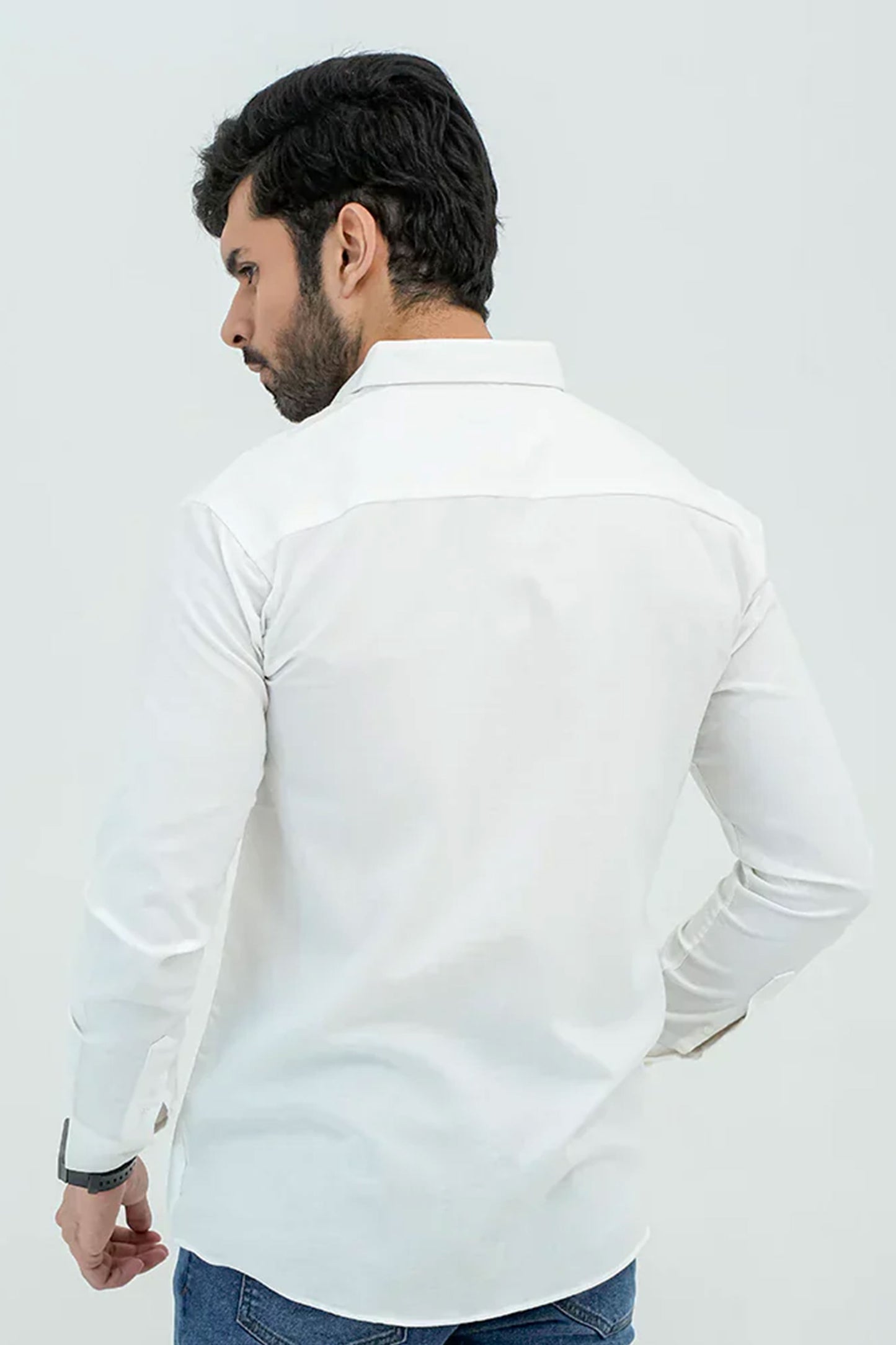 Men Basic Oxford Shirt - White
