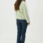 Women Rabbit Wool Coat - Sea Green