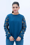 Women Sweatshirt Regular Fit - Blue