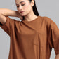 Women Boxy Fit Cotton T-Shirt - Monk Robe
